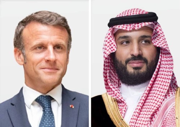 Crown Prince and Macron underscore need to intensify efforts to end war in Gaza