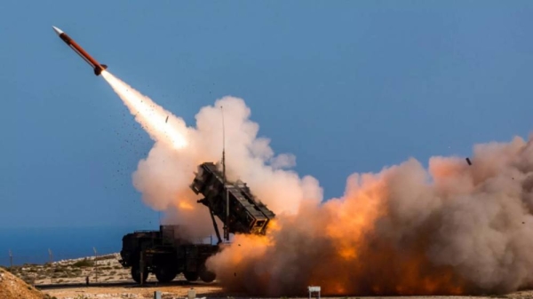 German soldiers fire a Patriot weapons system at the NATO Missile Firing Installation, in Chania, Greece, on Nov. 8, 2017