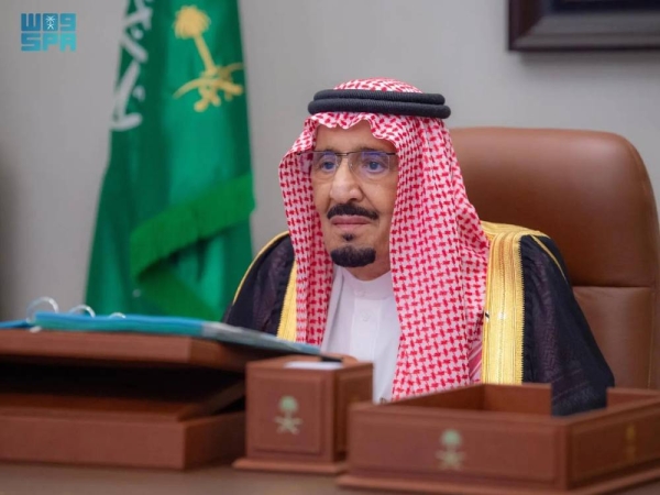 Custodian of the Two Holy Mosques King Salman chairs the virtual session of the Council of Ministers held on Tuesday.
