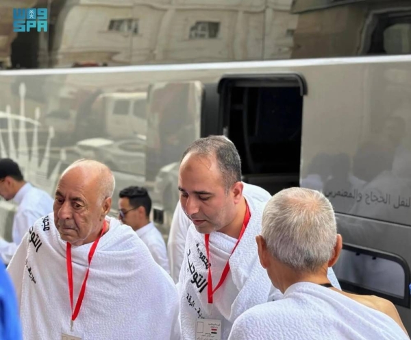 The first group of Syrian pilgrims arrived in Makkah on Tuesday.