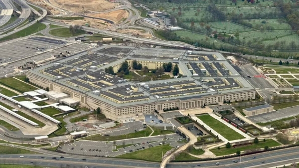 Aerial view of the Pentagon in Washington