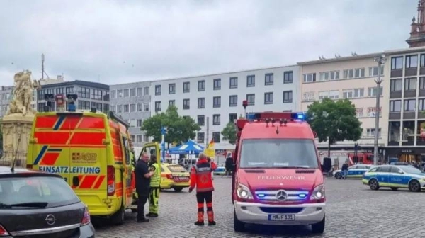 The attack on Mannheim market square took place just before noon on Friday