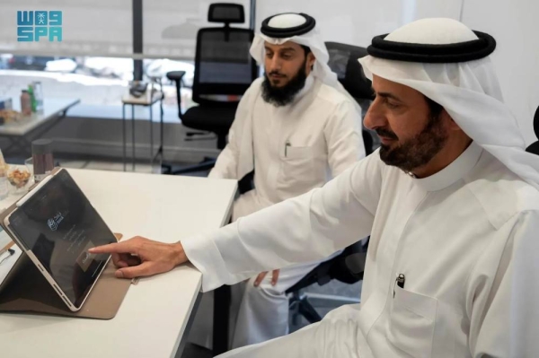 Saudi Minister of Hajj and Umrah Dr. Tawfiq Al-Rabiah inaugurates Nusuk Wallet in Jeddah on Monday.