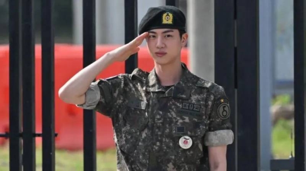 Jin completed his 18-month military service on Wednesday