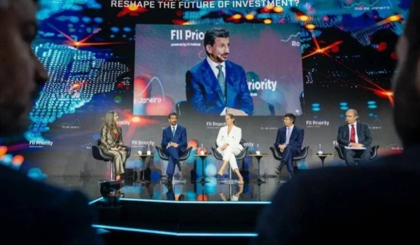 Saudi Minister of Tourism Ahmed Al-Khateeb attending a dialogue session within the Latin America FII PRIORITY Summit in Rio de Janeiro, Brazil.
