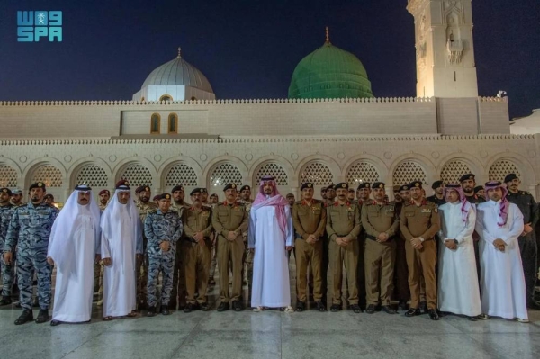 Madinah Emir Prince Salman bin Sultan inspects the operational procedures at the Prophet’s Mosque on Wednesday.