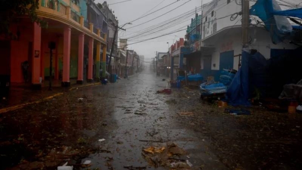 Jamaica's capital Kingston under the storm