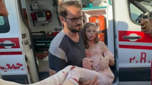At least 50 people were injured in the strike, Gaza officials say. (BBC)