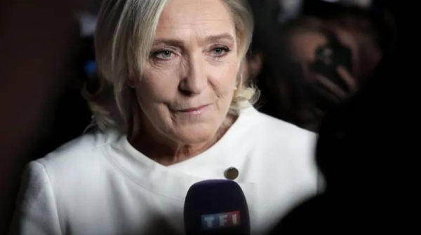 National Rally’s leader, Marine Le Pen, says victory is just delayed