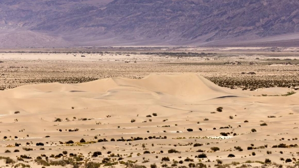 The Mesquite Flat Sand Dunes are seen in Death Valley National Park, near Furnace Creek, during a heatwave impacting Southern California on July 7