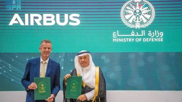 The contract was signed by Assistant Minister of Defense for Executive Affairs Dr. Khaled Al-Bayari, and Head of Air Power at Airbus Defense and Space Jean-Brice Dumont.