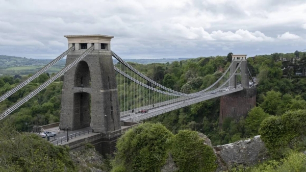 The remains were found on the iconic Clifton Suspension Bridge in the English city of Bristol