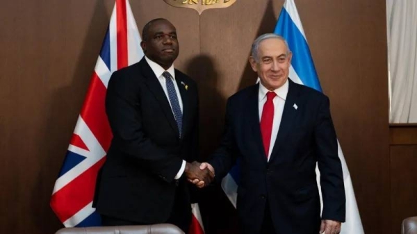 David Lammy with Benjamin Netanyahu