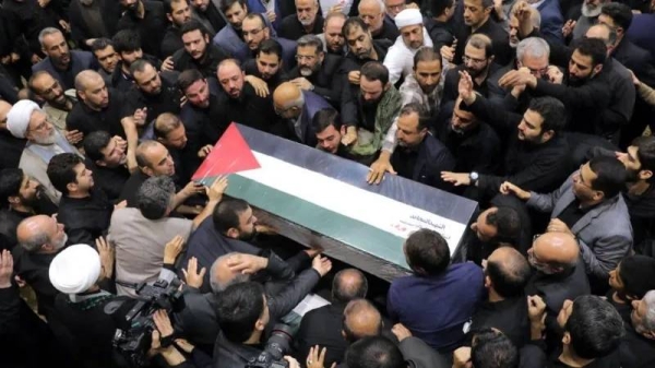 A separate funeral ceremony for the Hamas political leader took place in Tehran on Thursday
