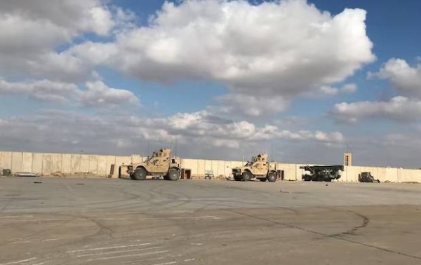 Military vehicles of U.S. soldiers are seen at Ain al-Asad air base in Anbar province, Iraq January 13, 2020