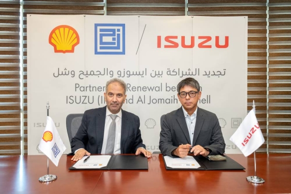 Al Jomaih and Shell Lubricating Oil Company renews its partnership with ISUZU MOTORS INTERNATIONAL FZE for a continued successful collaboration