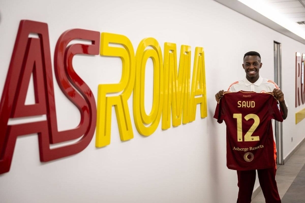 AS Roma presented Saud Abdulhamid on Tuesday. (@ASRomaArabic)