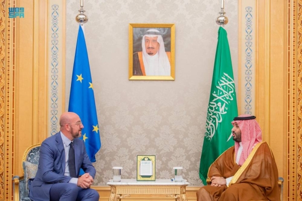 Crown Prince meets European Council President in Riyadh