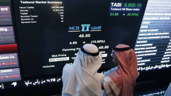 The Saudi Stock Exchange’s main index, Tadawul All Share Index (TASI), fell slightly by 28.65 points to 12099.49 points at the end of Thursday’s trading.