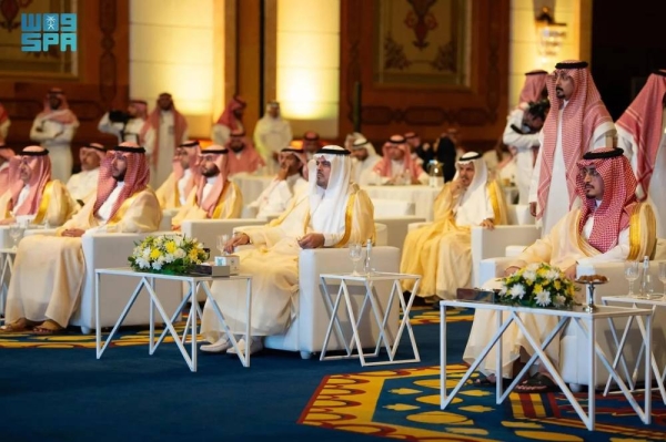 Deputy Emir of Makkah Prince Saud bin Mishaal attends the meeting to announce time planning for the Hajj season of 2025 in Jeddah on Sunday.


