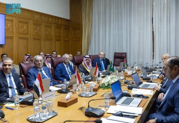 Saudi Minister of Foreign Affairs Prince Faisal bin Farhan attending the Arab Ministerial Liaison Committee meeting in Cairo on Tuesday.

