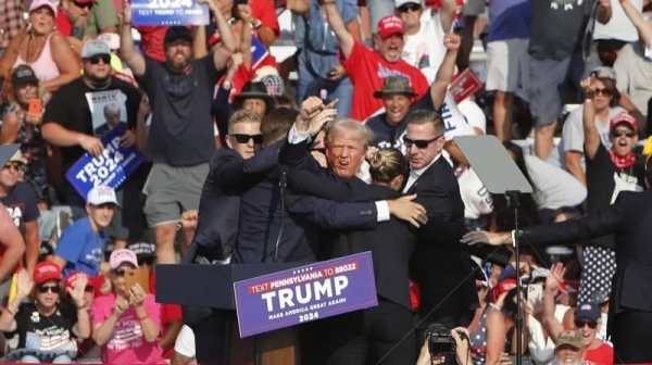 Trump was defiant in the moments after being struck by a bullet at a rally