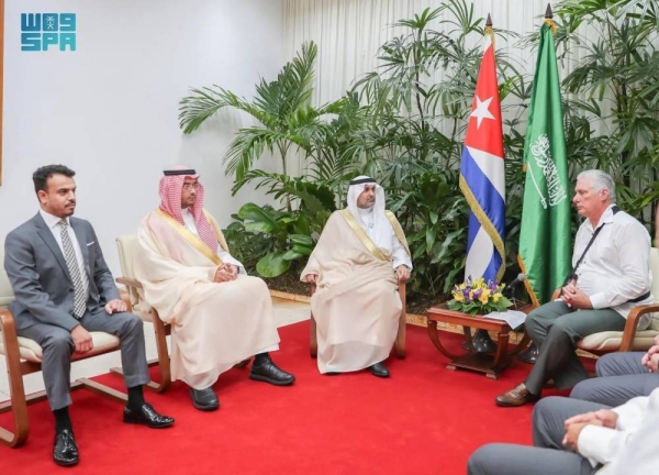 Saudi Health Minister discusses with Cuban President cooperation in health sector