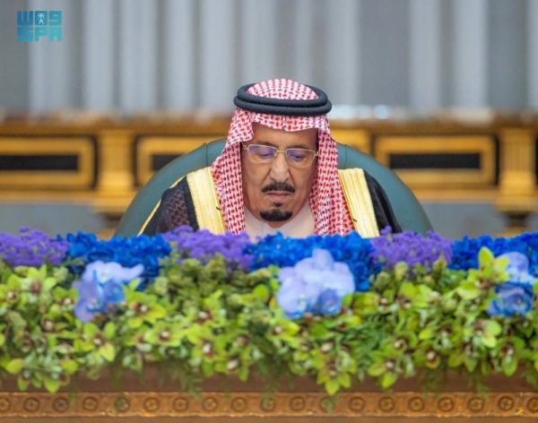 Custodian of the Two Holy Mosques King Salman chairs the Cabinet session in Riyadh on Tuesday.