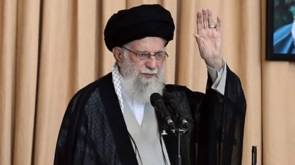 The Iranian government released images of Khamenei giving a rare public address