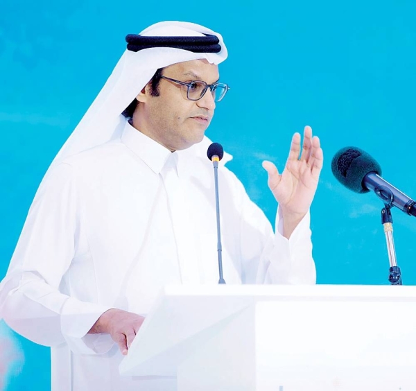Jameel Altheyabi, editor-in-chief of Okaz, delivers keynote speech during the launching ceremony of the Tahhar Initiative in Riyadh on Wednesday.