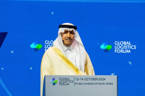 Minister of Transport and Logistics Eng. Saleh Al-Jasser inaugurates the first edition of the Global Logistics Forum in Riyadh on Saturday.