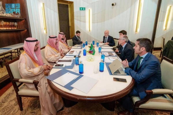 Saudi Minister of Industry and Mineral Resources Bandar Alkhorayef attends the meeting with Spanish business leaders in Madrid on Saturday.