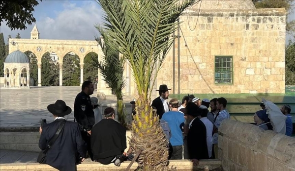 File Photo of Jewish settlers raid Al-Aqsa Mosque.