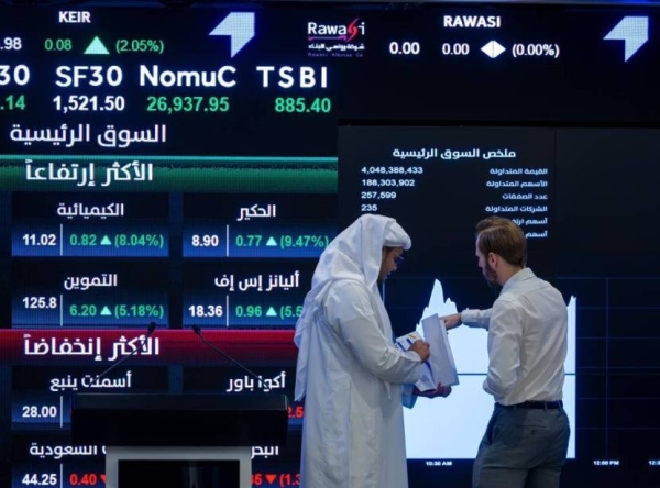 Tadawul All Share Index (TASI), the Saudi main stock index, ended the first session of the week on Sunday down 24.5 points (0.2 percent), closing at 11,883 points