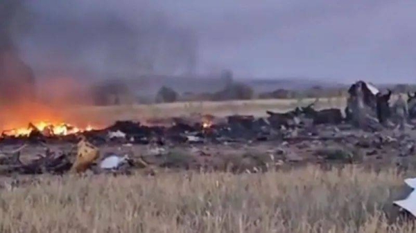 The RSF shared videos from the alleged crash site on Monday, and said it found documents showing Russians were on board