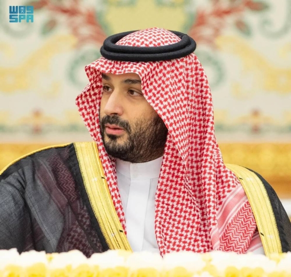 Saudi Crown Prince and Prime Minister Mohammed bin Salman chairs the Cabinet session in Riyadh on Tuesday.