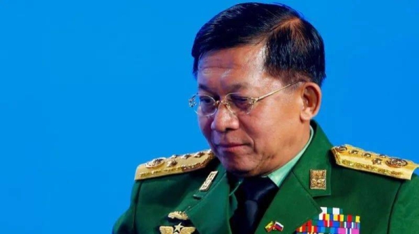 Min Aung Hlaing, pictured here on a visit to Moscow in 2019