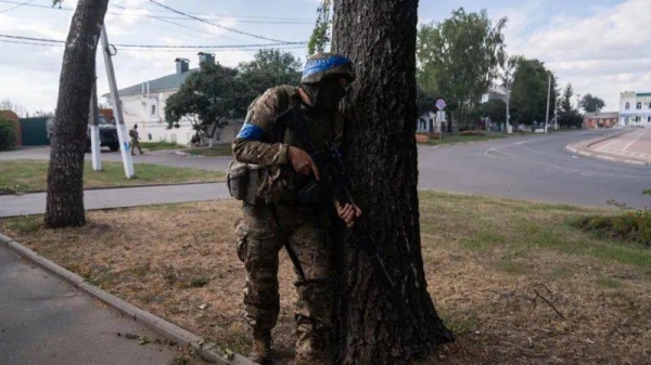 A Ukrainian soldier fighting in Russia's Kursk border region