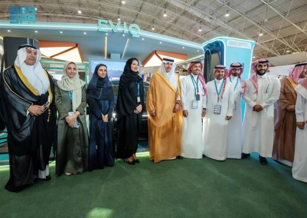 Minister of Transport and Logistics Eng. Saleh Al-Jasser during the inaugural ceremony of the first edition of the Saudi Rail Conference and Exhibition in Riyadh on Wednesday.
