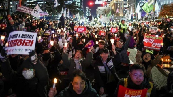 Thousands calling for the president to be impeached have protested in Seoul