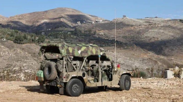 Israeli forces near Majdal Shams in the occupied Golan Heights on Sunday