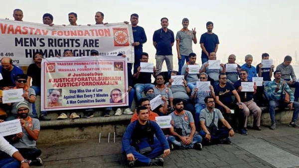 Men's rights activists have held protests in many cities demanding justice for Atul Subhash