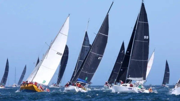 Dozens of boats are involved in the annual race