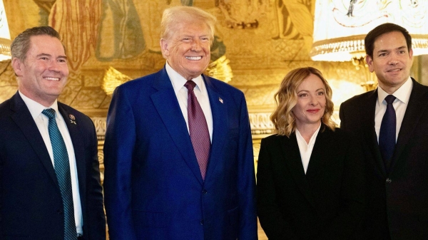 Trump hosts Italian PM Giorgia Meloni at Mar-a-Lago