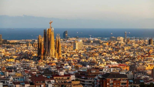 A view of the Spanish city of Barcelona