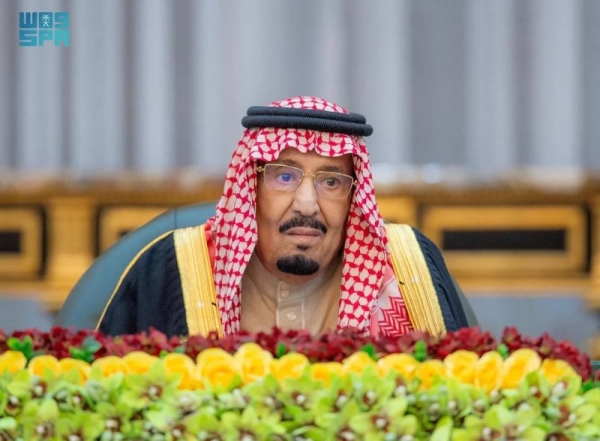 Custodian of the Two Holy Mosques King Salman chairs the Cabinet session in Riyadh on Tuesday.

