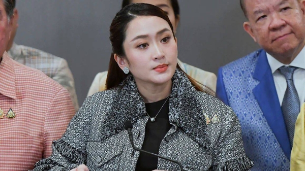 Thailand's Prime Minister Paetongtarn Shinawatra talks to a reporter during a news conference at the government house in Bangkok, Thailand, on January 13, 2025