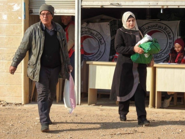 King Salman Relief Center distributes relief supplies in Rastan city in Homs Governorate, Syria