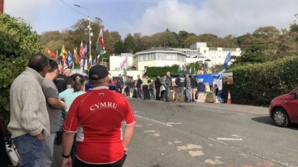 Patriotic Alternative get involved in protests around controversial local issues within communities like plans to use a Llanelli hotel to house asylum seekers