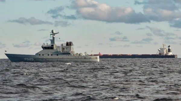 Patrols in the Baltic Sea have been stepped up after several suspected sabotages last year (file photo)